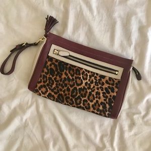 Coach Leopard Wristlet - Real leather and haircalf